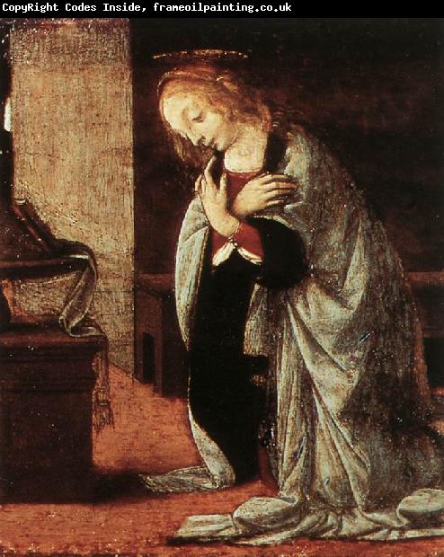 LEONARDO da Vinci Annunciation (detail) ey79